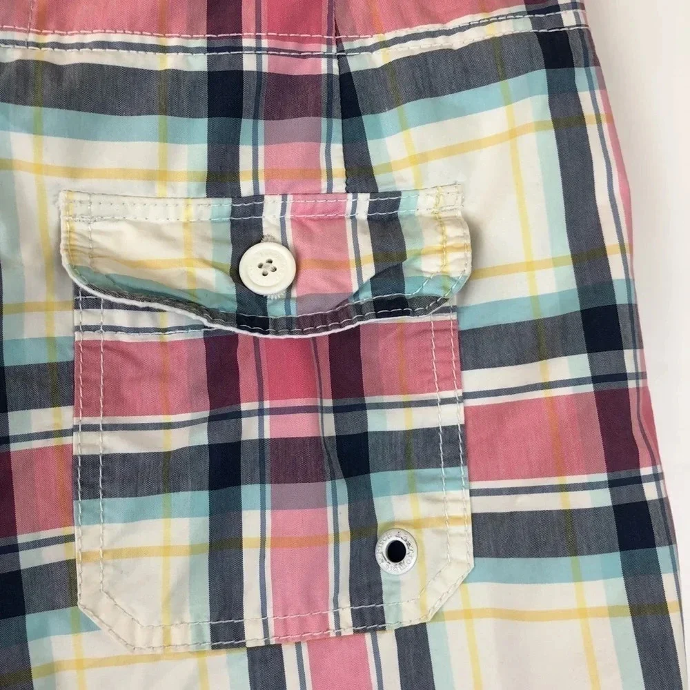 Abercrombie & Fitch Plaid‎ Mesh Lined Board Shorts